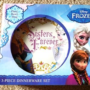 Disney's Frozen, Sisters Forever, 3 Piece Dinnerware Set.